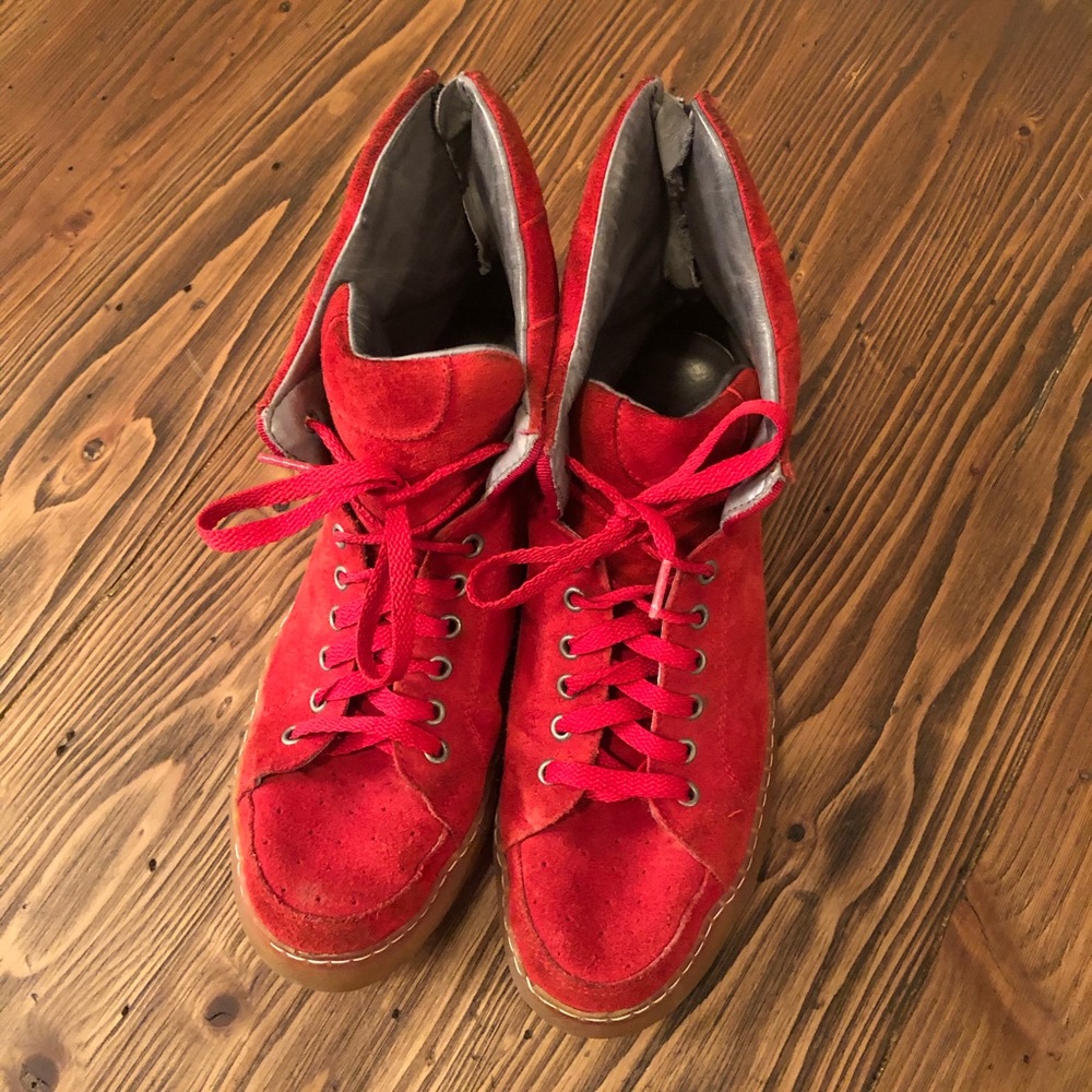 Zara High Suede Sneakers